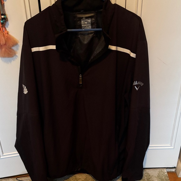 Callaway Black Men's Jacket weather series golf lightweight L half zip coat - Picture 2 of 16